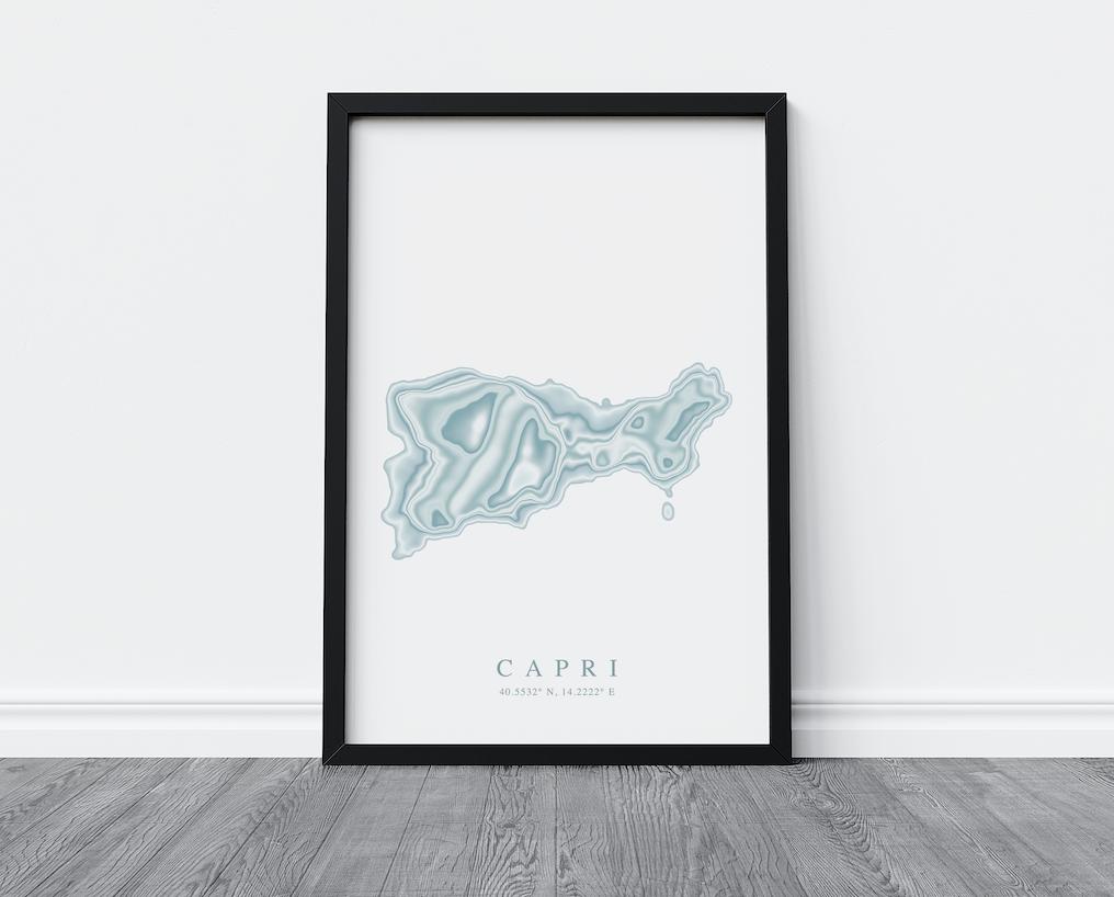 Capri Italy Map Print