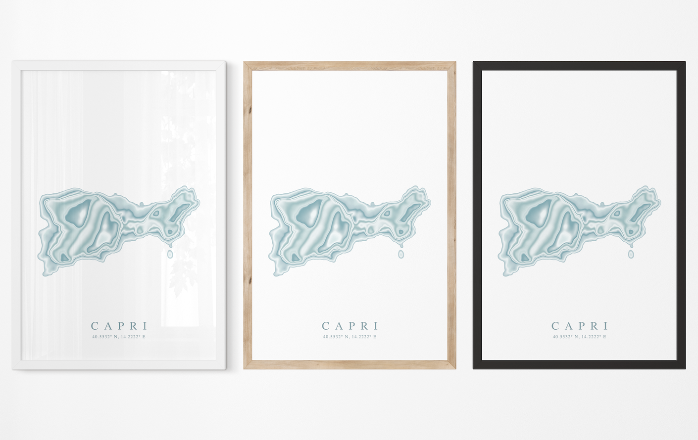 Capri Italy Map Print