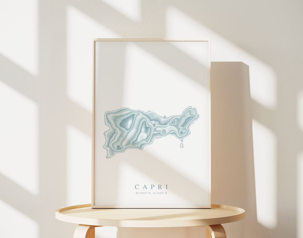 Capri Italy Map Print
