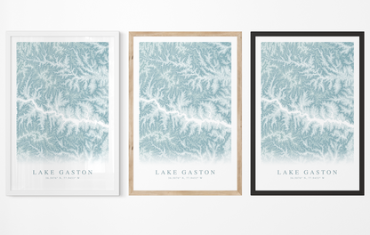 Lake Gaston Map Print