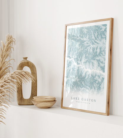 Lake Gaston Map Print