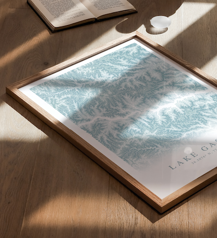 Lake Gaston Map Print