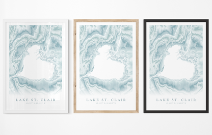 Lake St. Clair Map Print