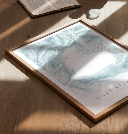 Lake St. Clair Map Print