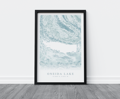 Oneida Lake Map Print