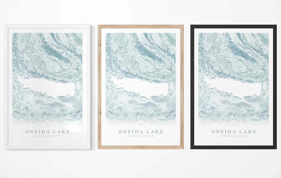 Oneida Lake Map Print