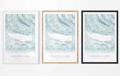 Oneida Lake Map Print