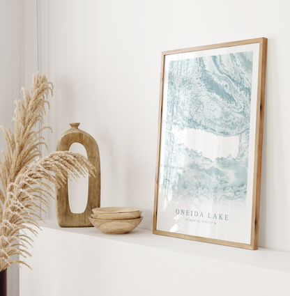 Oneida Lake Map Print