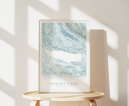 Oneida Lake Map Print