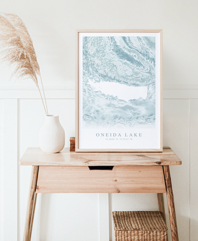 Oneida Lake Map Print