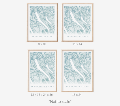 Skaneateles Lake Map Print