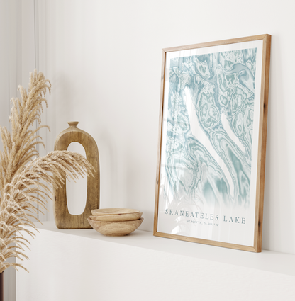 Skaneateles Lake Map Print