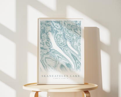Skaneateles Lake Map Print