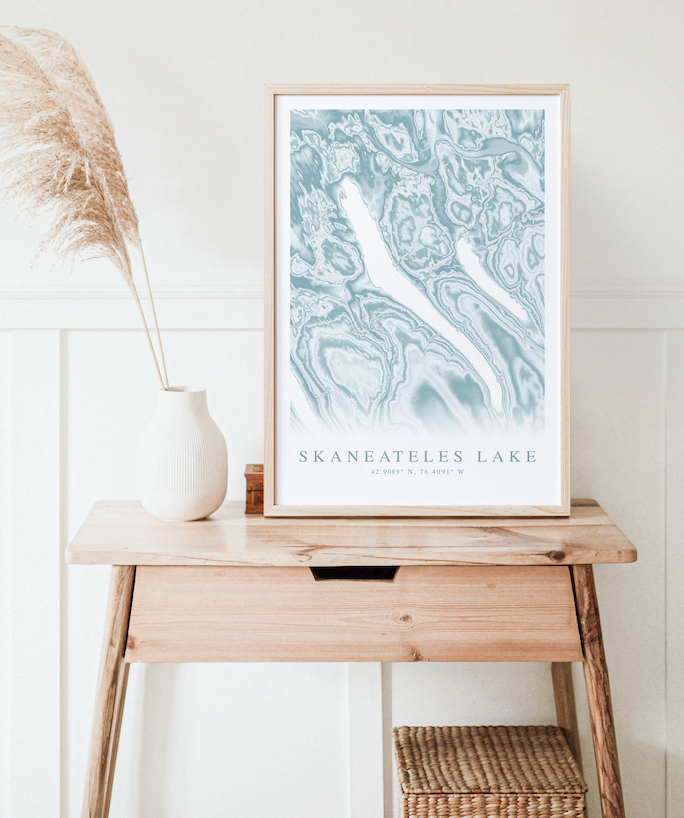 Skaneateles Lake Map Print