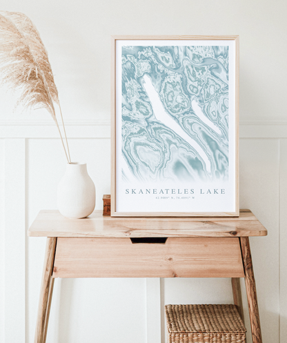 Skaneateles Lake Map Print