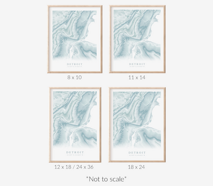 Detroit Map Print