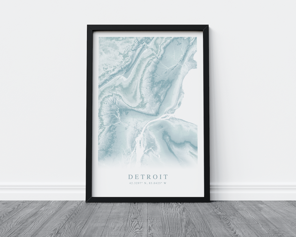 Detroit Map Print