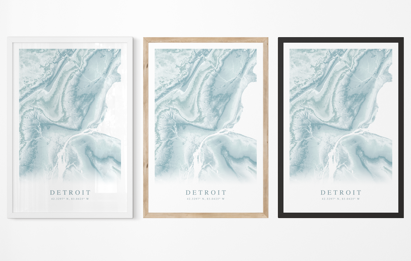 Detroit Map Print