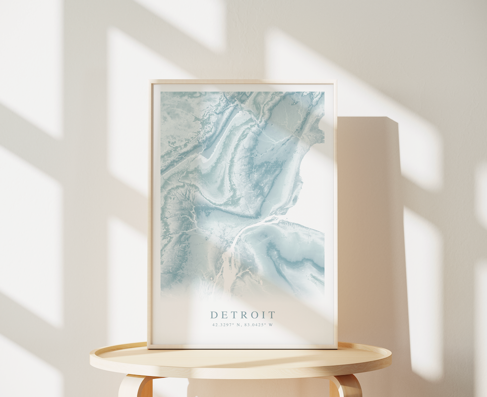 Detroit Map Print