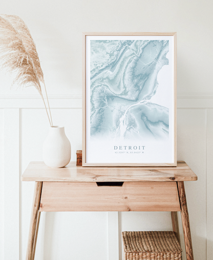 Detroit Map Print