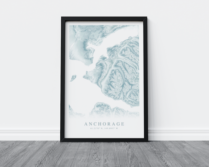 Anchorage Map Print