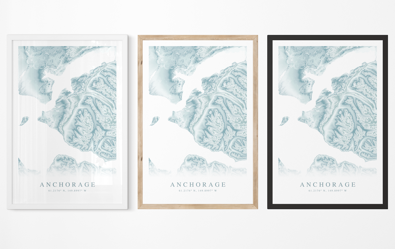 Anchorage Map Print