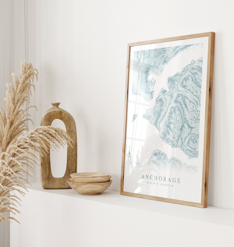 Anchorage Map Print