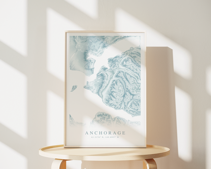 Anchorage Map Print