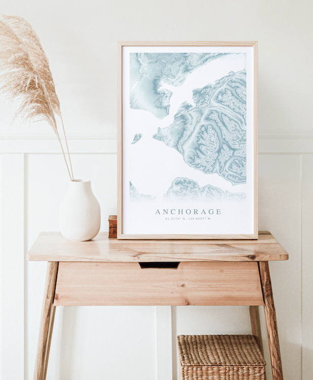 Anchorage Map Print