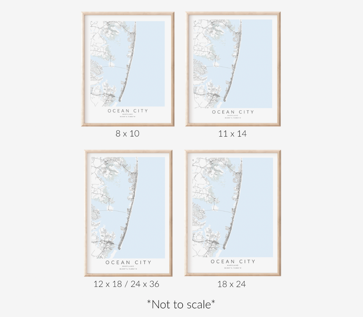 Ocean City MD Map Print
