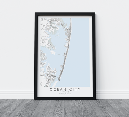 Ocean City MD Map Print