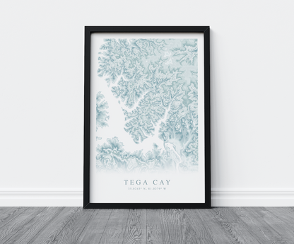 Tega Cay Map Print