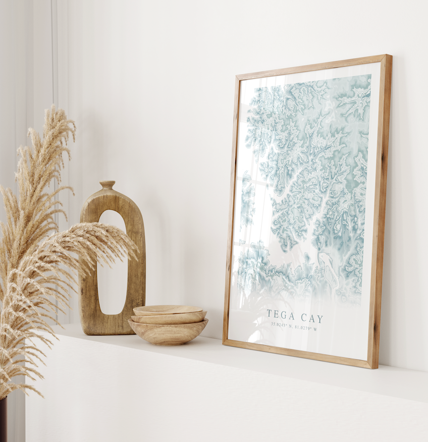 Tega Cay Map Print