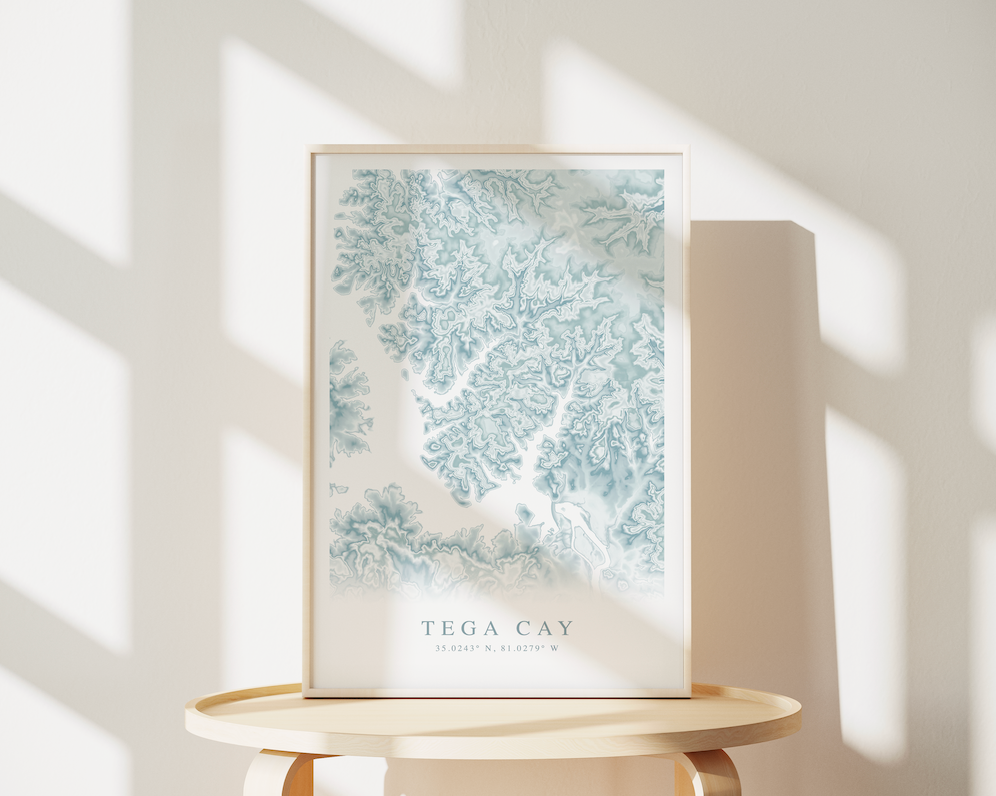 Tega Cay Map Print