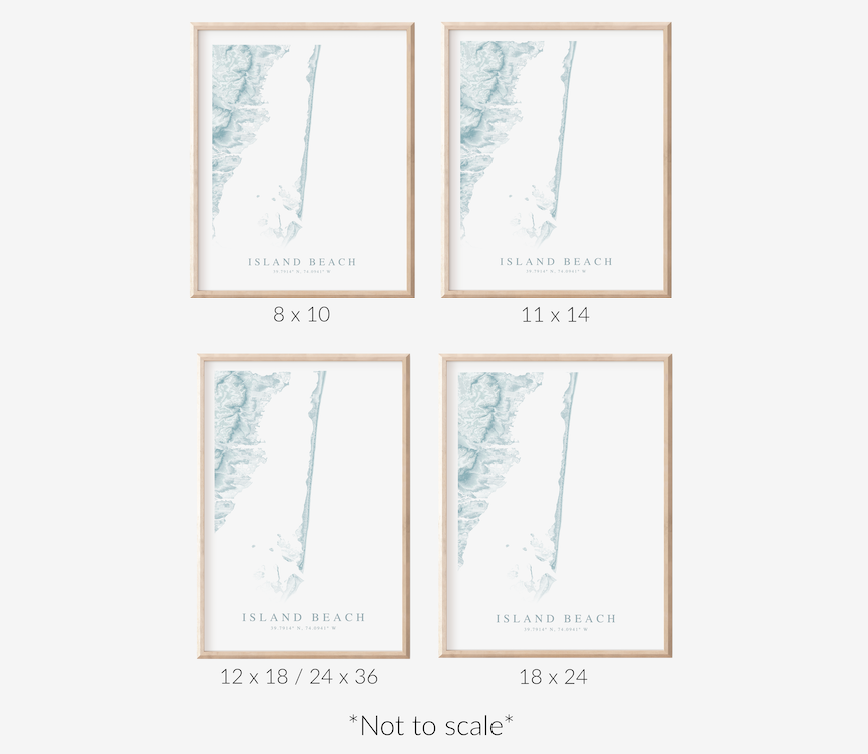 Island Beach NJ Map Print