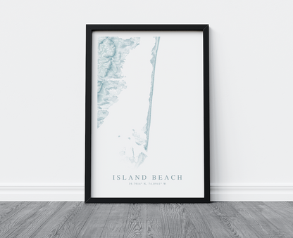 Island Beach NJ Map Print