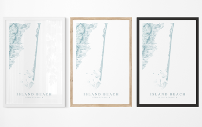 Island Beach NJ Map Print