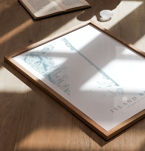 Island Beach NJ Map Print