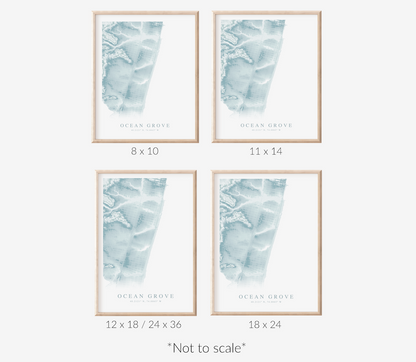 Ocean Grove NJ Map Print