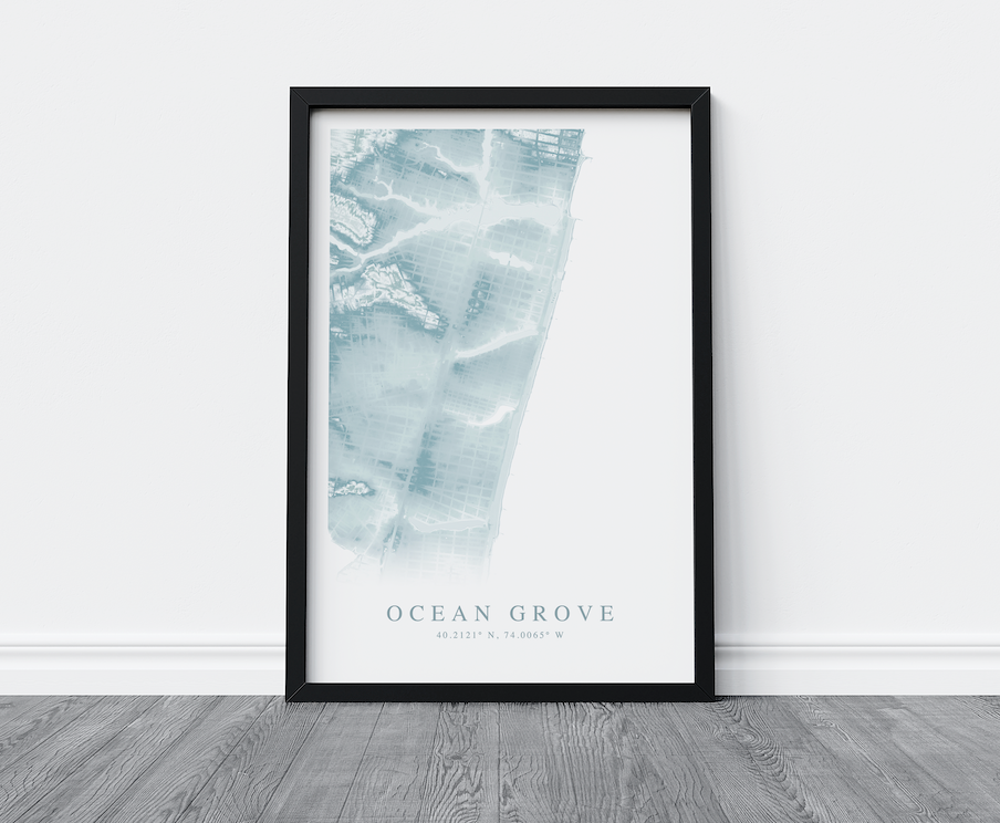 Ocean Grove NJ Map Print
