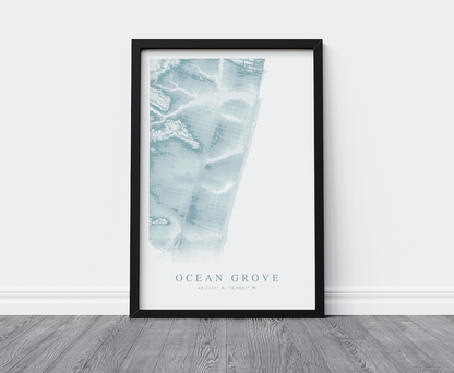Ocean Grove NJ Map Print