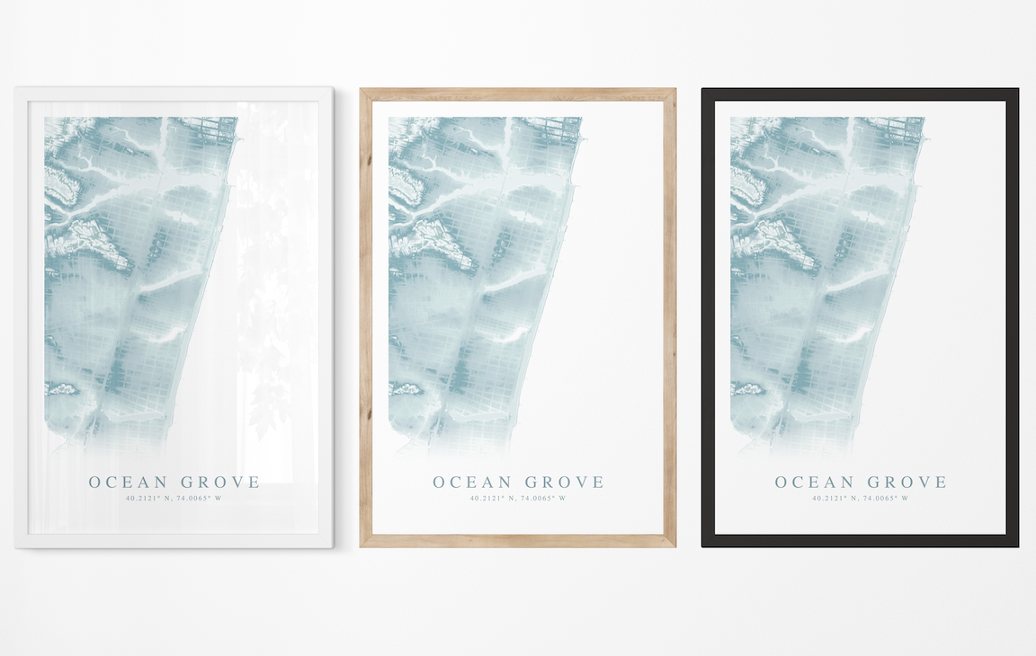 Ocean Grove NJ Map Print