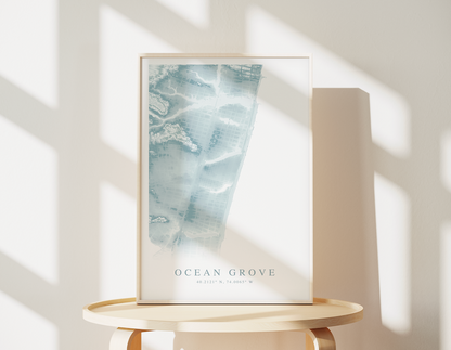 Ocean Grove NJ Map Print