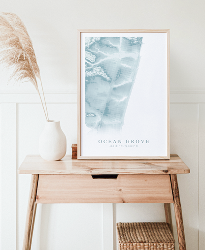 Ocean Grove NJ Map Print