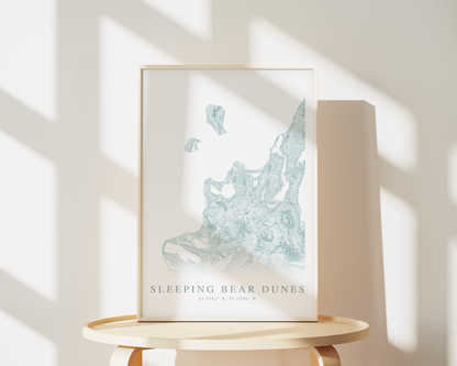 Sleeping Bear Dunes Map Print
