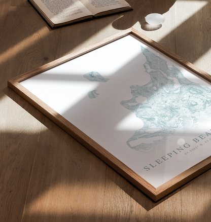 Sleeping Bear Dunes Map Print