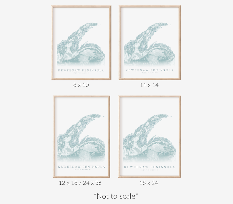 Keweenaw Peninsula Map Print