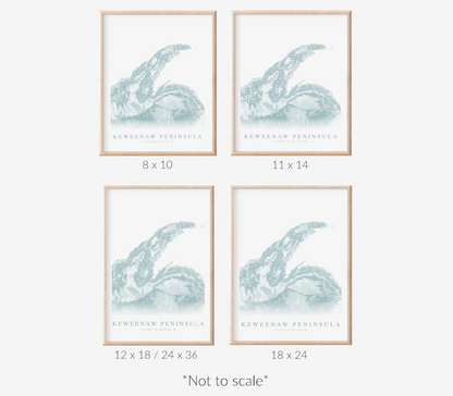 Keweenaw Peninsula Map Print