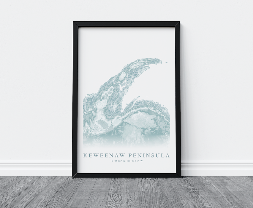 Keweenaw Peninsula Map Print