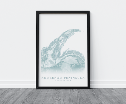 Keweenaw Peninsula Map Print